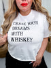 Chase Your Dreams with Whiskey Midi Graphic Tee - Whiskey Skies - ALI DEE