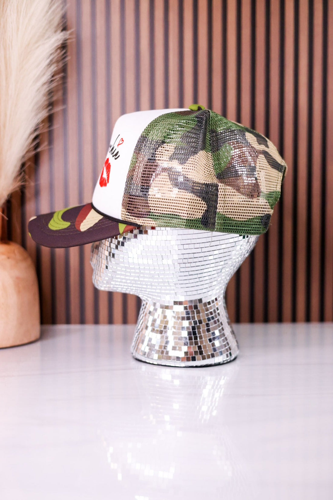 Chattacoochie Camo & White Trucker Hat - Whiskey Skies - TRASH FLOWERS TRUCKER HATS