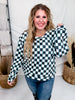 Checked In Long Sleeve Sweater - Whiskey Skies - STERLING KREEK