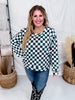 Checked In Long Sleeve Sweater - Whiskey Skies - STERLING KREEK
