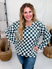 Checked In Long Sleeve Sweater - Whiskey Skies - STERLING KREEK