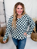 Checked In Long Sleeve Sweater - Whiskey Skies - STERLING KREEK