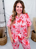 Checkered Cherries, Bows, & Flower Loungewear Set - Whiskey Skies - SHIRLEY & STONE