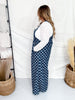 Checkered Denim Wide Leg Overalls - Whiskey Skies - JADE BY JANE