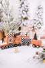 Checkered Wooden Christmas Train - Whiskey Skies - ADAMS & CO