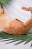 Cheers Glitter Cork Heels - Whiskey Skies - CORKYS FOOTWEAR