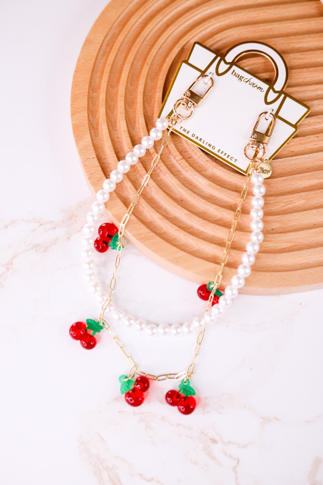 Cherried Away Necklace Purse Charm - Whiskey Skies - THE DARLING EFFECT