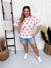 Cherry Argyle Patterned Short Sleeve Sweater - Whiskey Skies - ODDI
