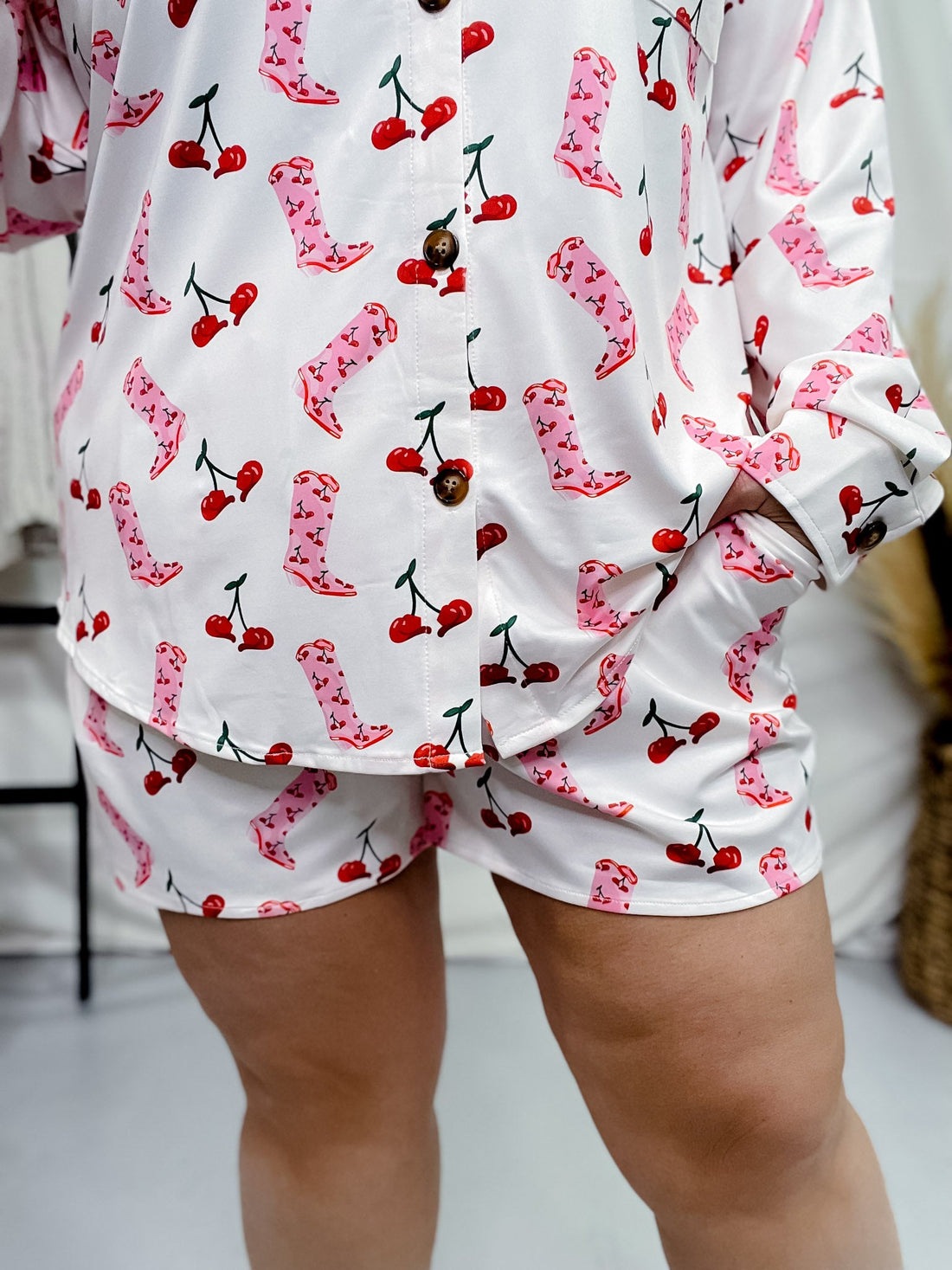 Cherry Cowgirl Loungewear Set - Whiskey Skies - MOON RYDER
