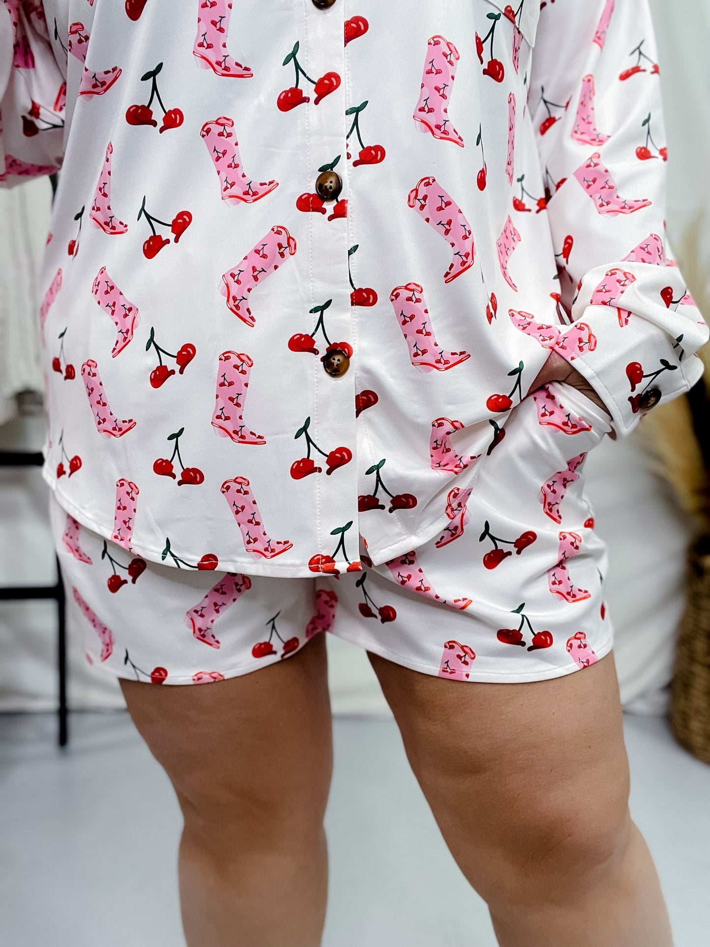 Cherry Cowgirl Loungewear Set - Whiskey Skies - MOON RYDER
