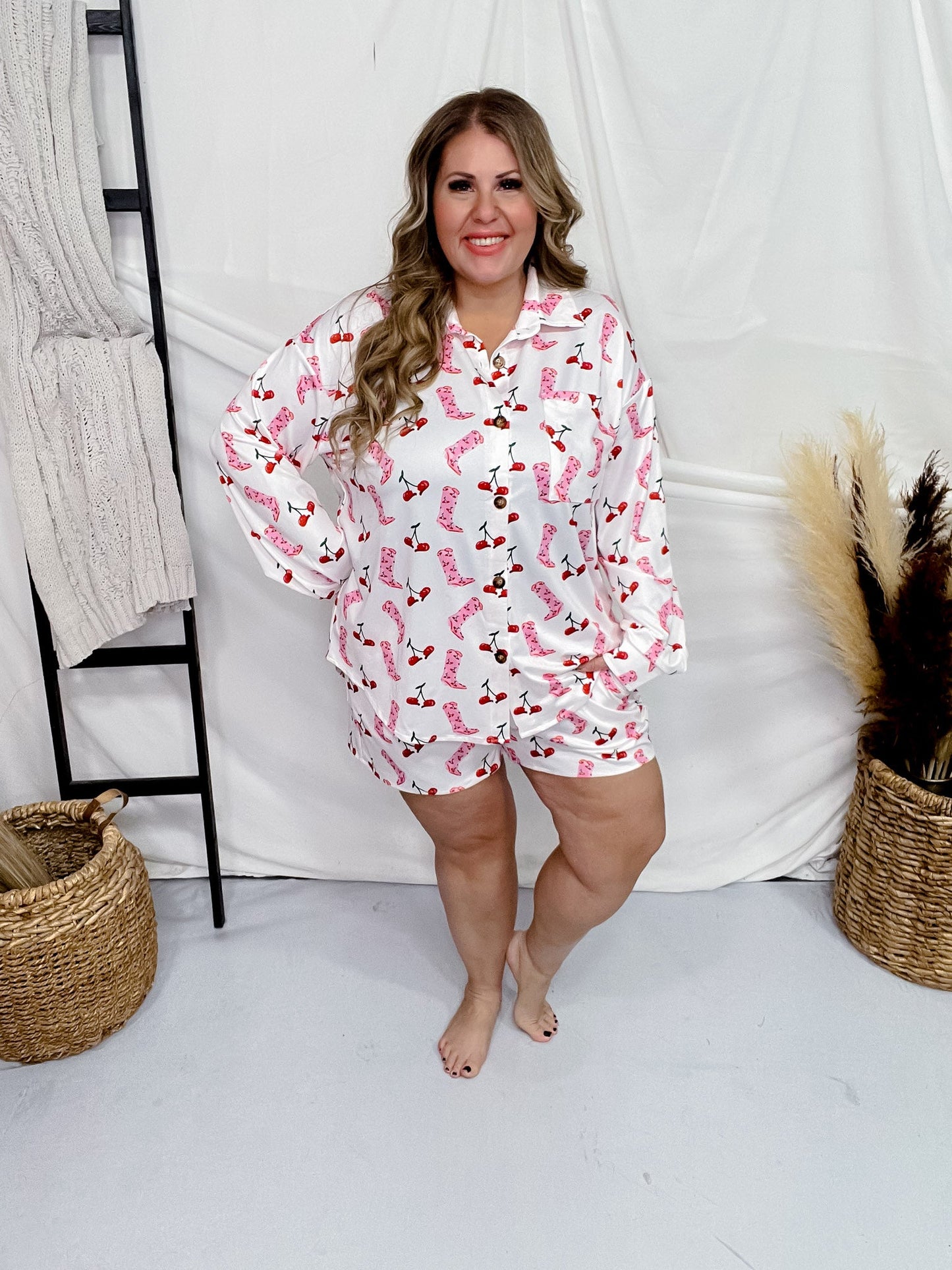 Cherry Cowgirl Loungewear Set - Whiskey Skies - MOON RYDER