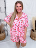Cherry Print Short Sleeve Top & Shorts Pajama Set - Whiskey Skies - SHE + SKY
