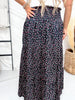 Cherry Punch Black Tiered Maxi Skirt With Smocked Waist - Whiskey Skies - MIKAROSE