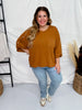 Chestnut 3/4 Sleeve Boxy Top - Whiskey Skies - ANDREE BY UNIT