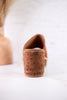Chestnut Brown Faux Suede Platform Wedges With Studs - Whiskey Skies - CORKYS FOOTWEAR