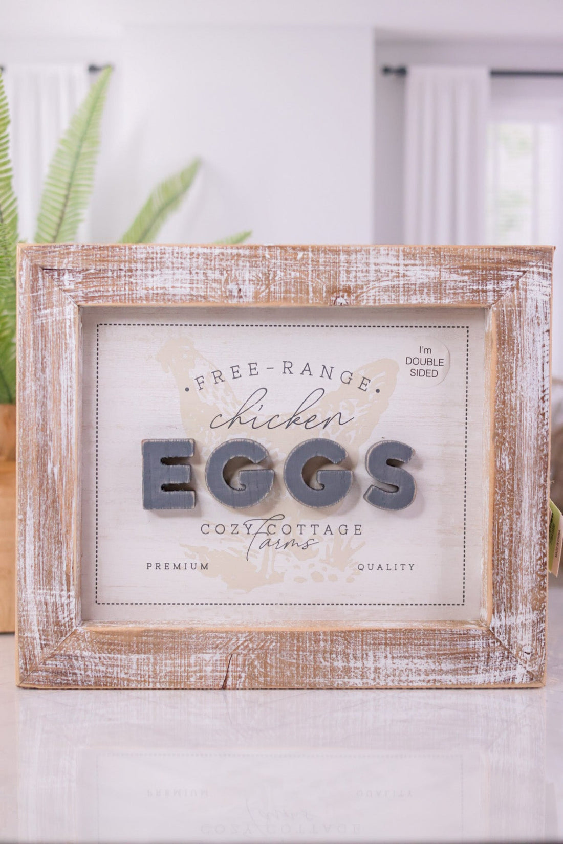 Chicken/Eggs Double Sided Sign - Whiskey Skies - ADAMS & CO