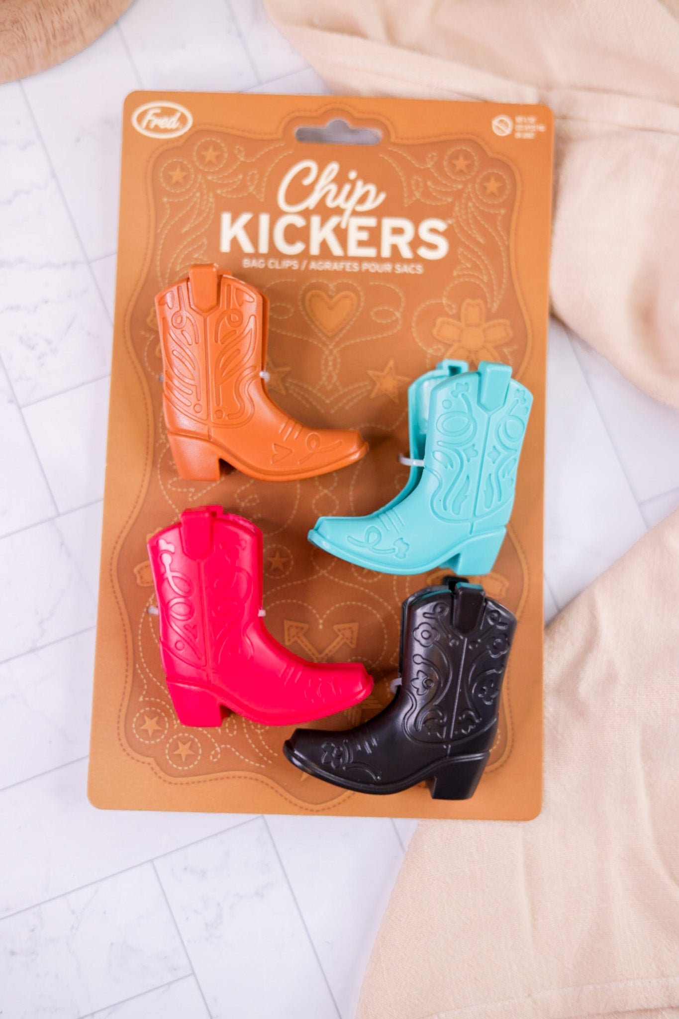 Chip Kickers Bag Clips - Whiskey Skies - FRED AND FRIENDS