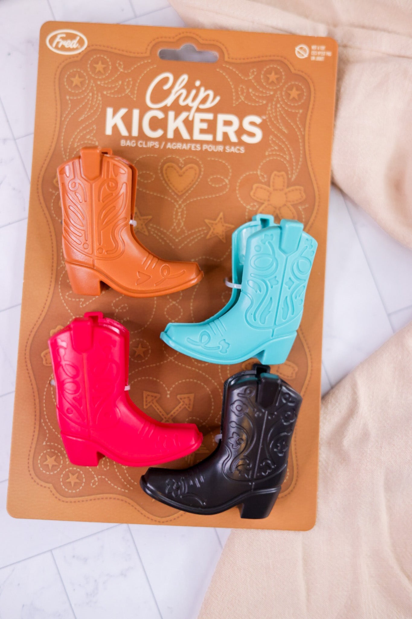 Chip Kickers Bag Clips - Whiskey Skies - FRED AND FRIENDS