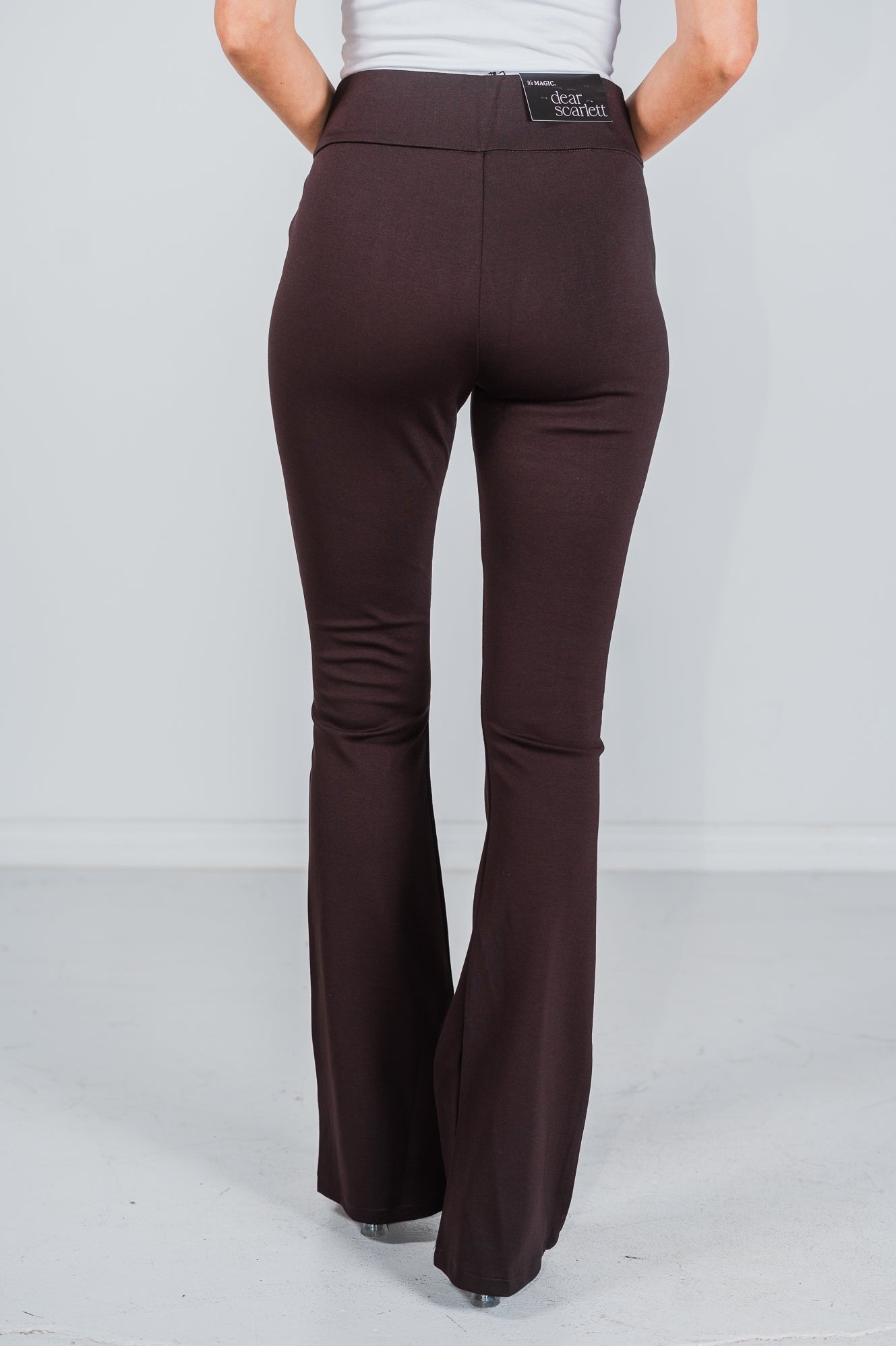 Chocolate Magic High Waist Kick Flares - Whiskey Skies - DEAR SCARLETT