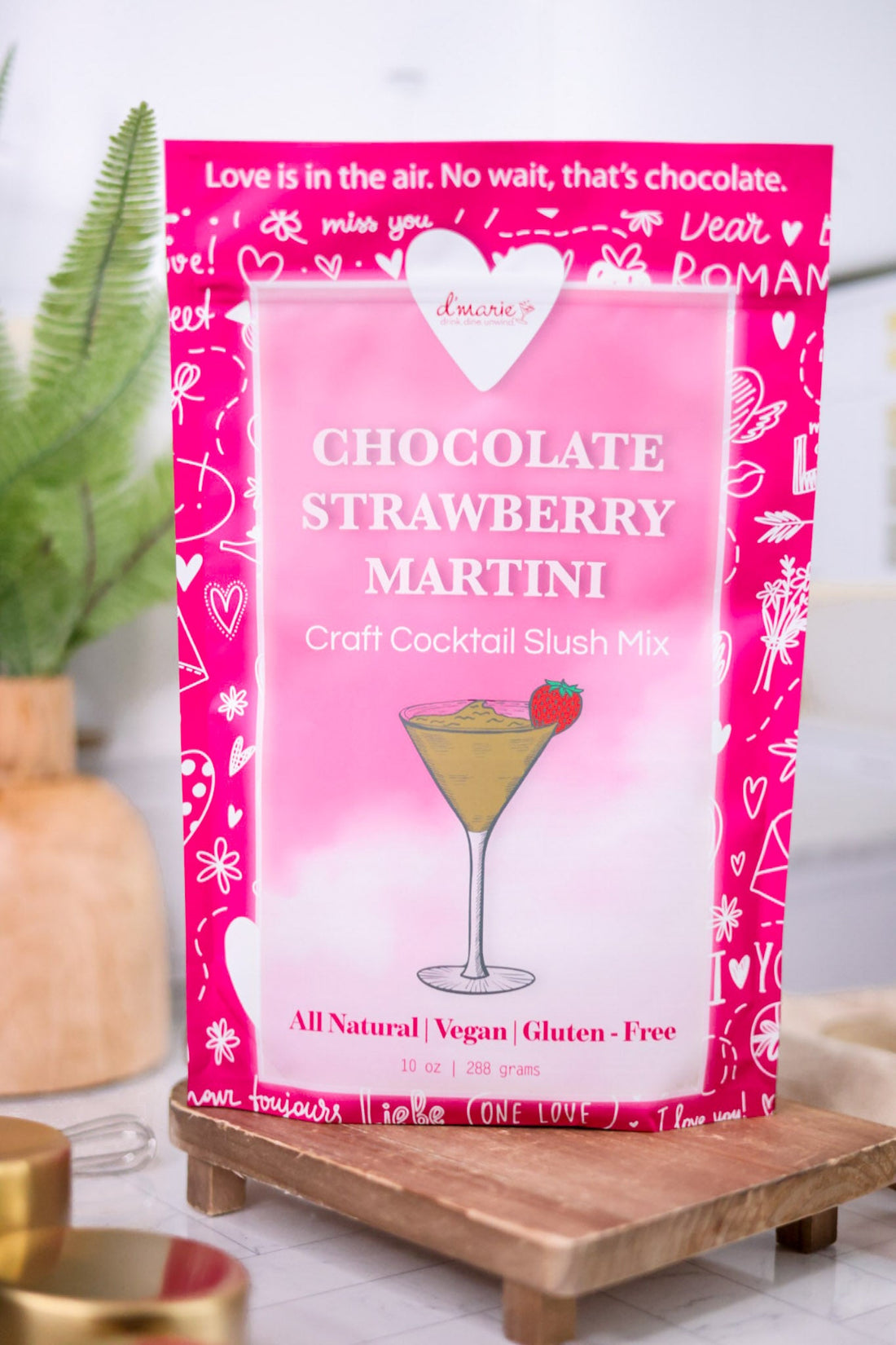 Chocolate Strawberry Martini Craft Cocktail Slush Mix - Whiskey Skies - D'MARIE, INC