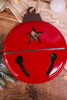 Christmas Bell Hanging Metal Cutout in Red - Whiskey Skies - SPECIAL T IMPORTS INC