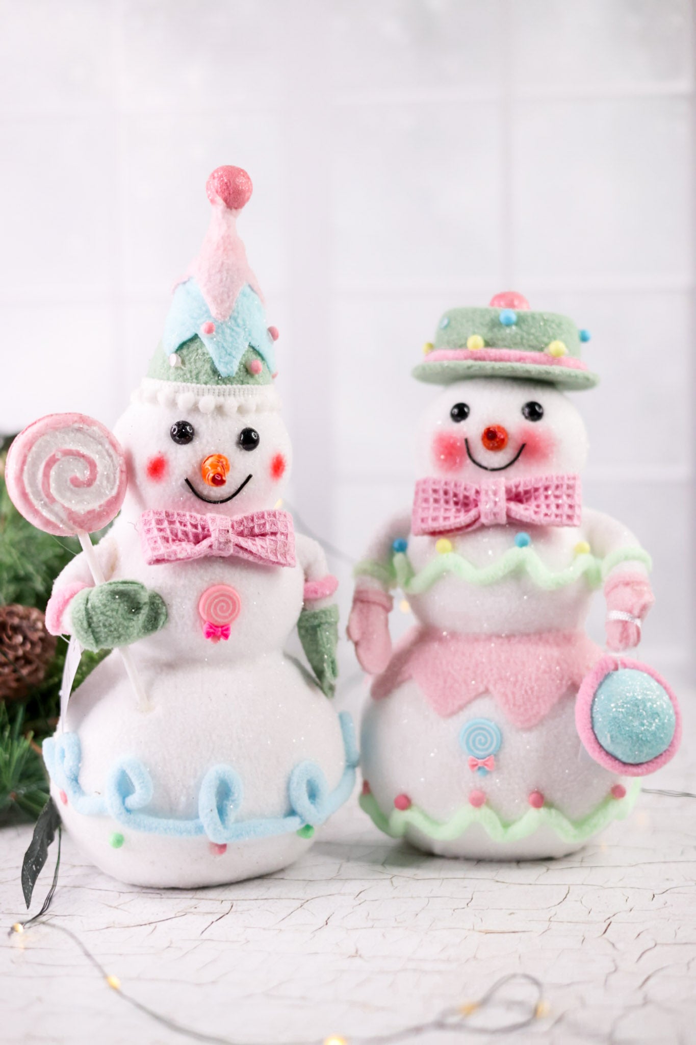 Christmas Candy Snowman Sitters (2 Styles) - Whiskey Skies - GERSON COMPANIES
