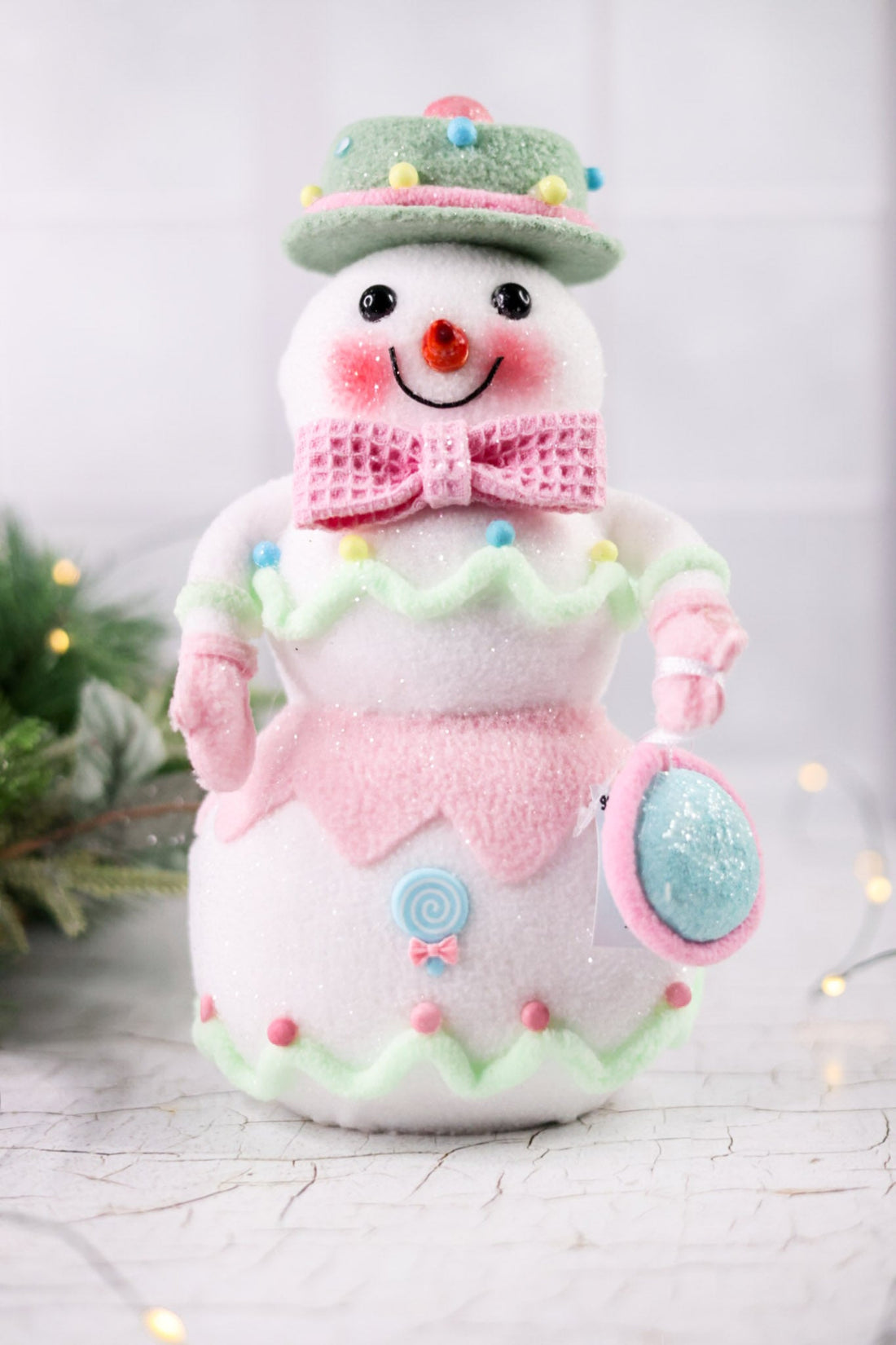 Christmas Candy Snowman Sitters (2 Styles) - Whiskey Skies - GERSON COMPANIES
