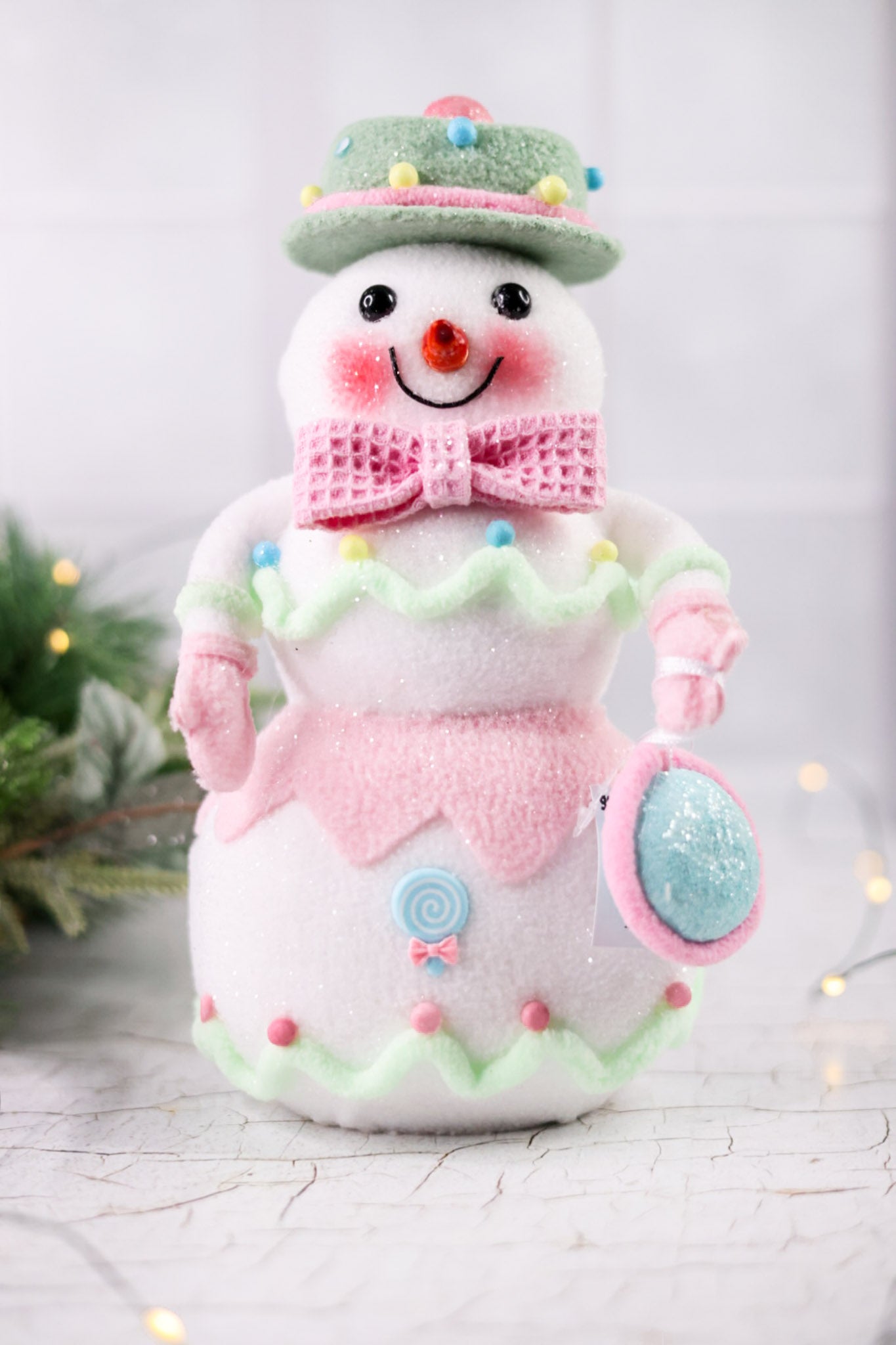Christmas Candy Snowman Sitters (2 Styles) - Whiskey Skies - GERSON COMPANIES