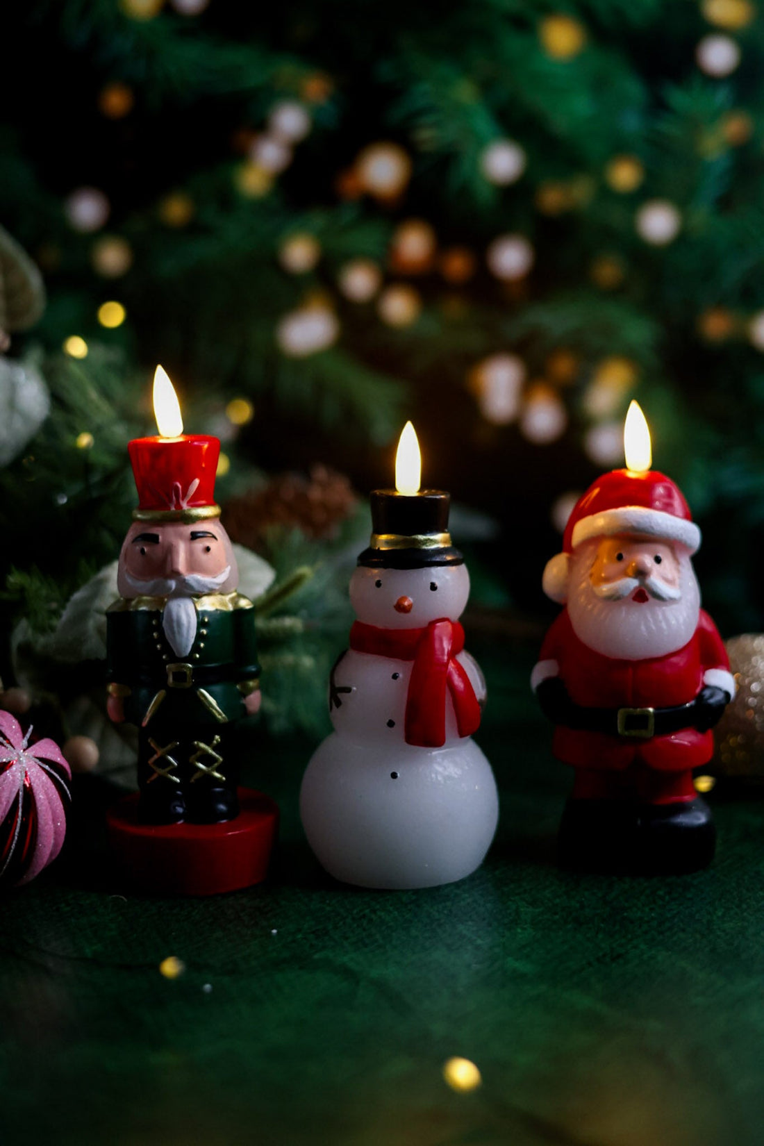 Christmas Character Flameless Candles (3 Styles) - Whiskey Skies - MUD PIE