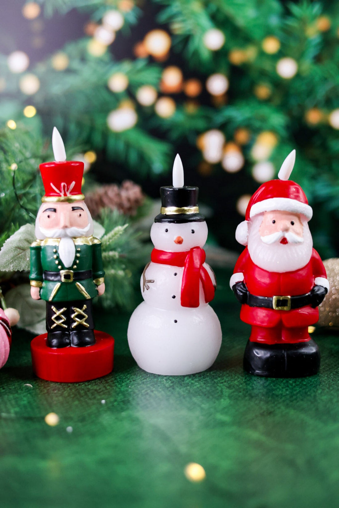 Christmas Character Flameless Candles (3 Styles) - Whiskey Skies - MUD PIE