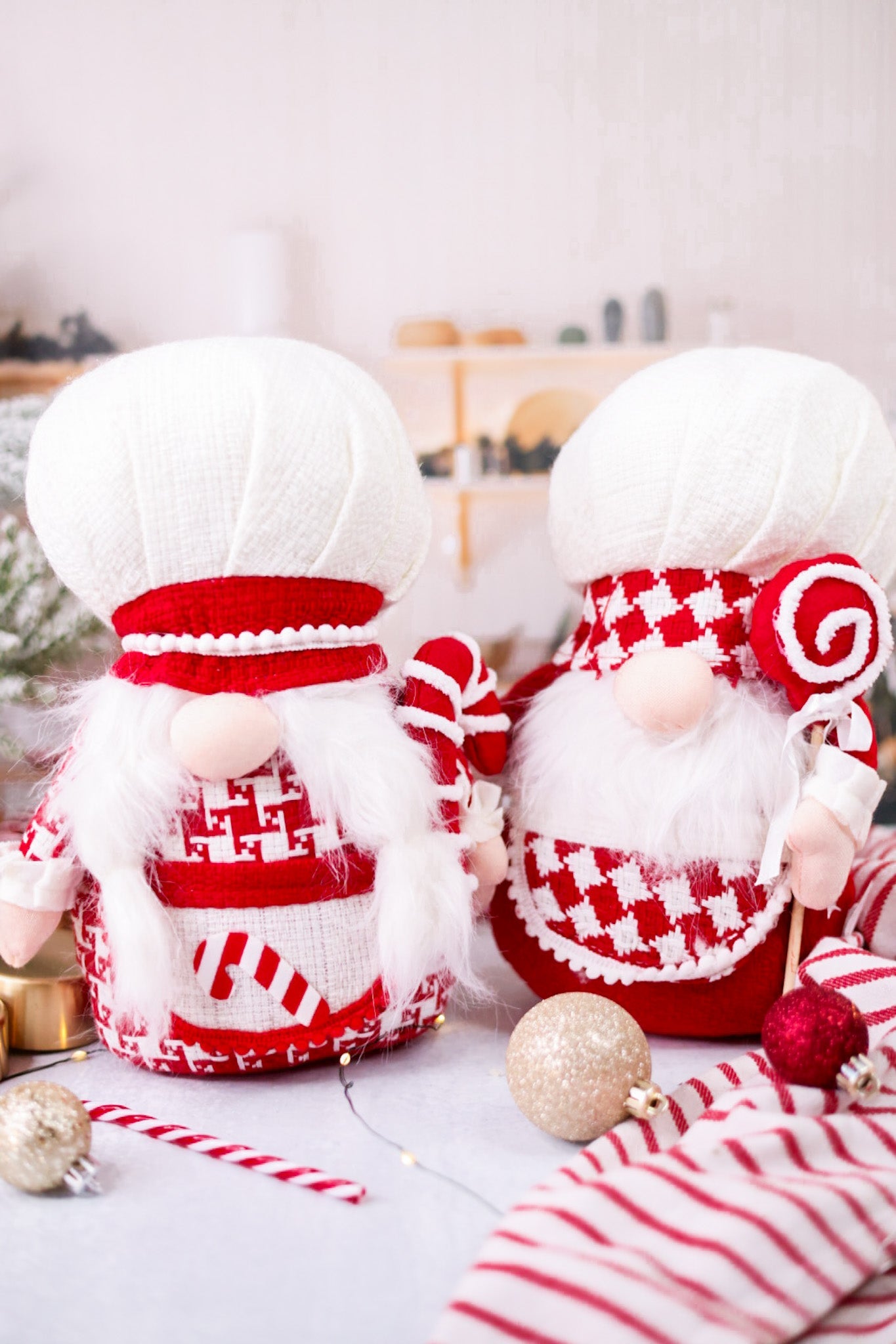 Christmas Chef Plush Gnome Sitters (2 Styles) - Whiskey Skies - HANNA'S HANDIWORKS