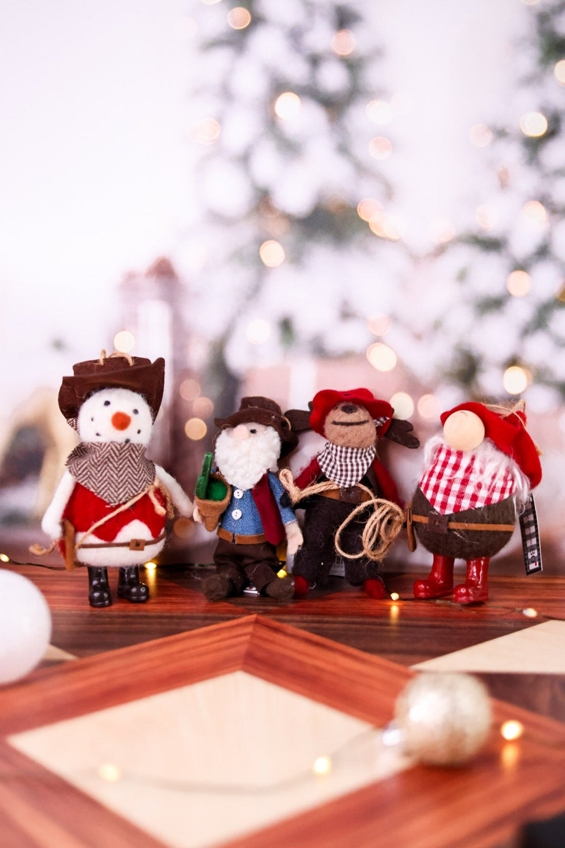 Christmas Cowboy Felt Holiday Ornaments (4 Styles) - Whiskey Skies - 180 DEGREES