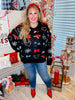 Christmas Faux Fur Knit Sweater - Whiskey Skies - GEEGEE