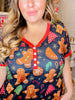 Christmas Gingerbread Man Night Loungewear Dress - Whiskey Skies - SHIRLEY & STONE