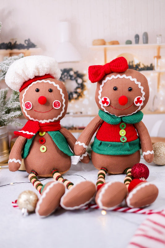 Christmas Gingerbread Man Shelf Sitter (2 Styles) - Whiskey Skies - YOUNG'S INC