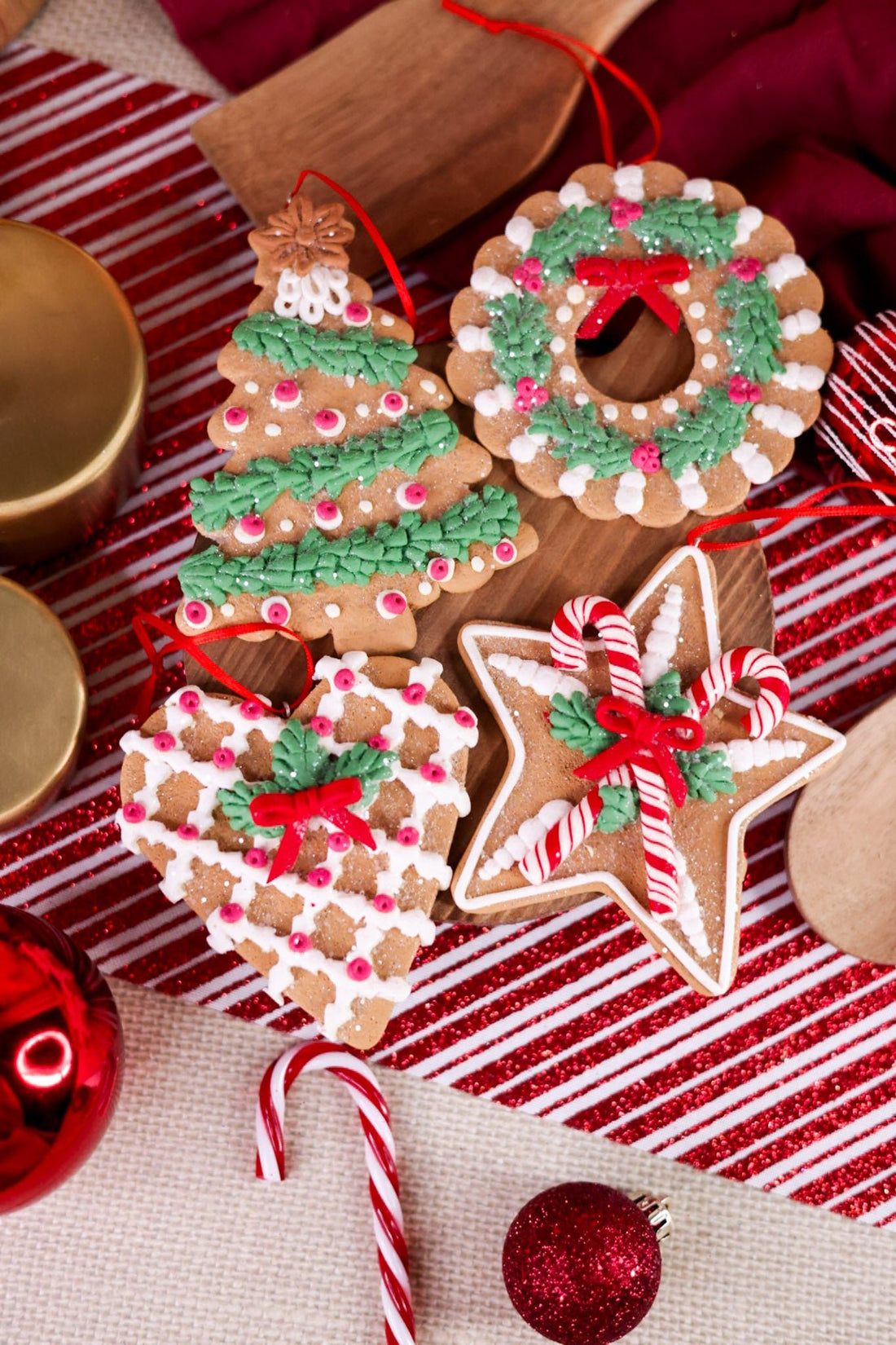 Christmas Gingerbread Ornaments (4 Styles) - Whiskey Skies - RAZ IMPORTS