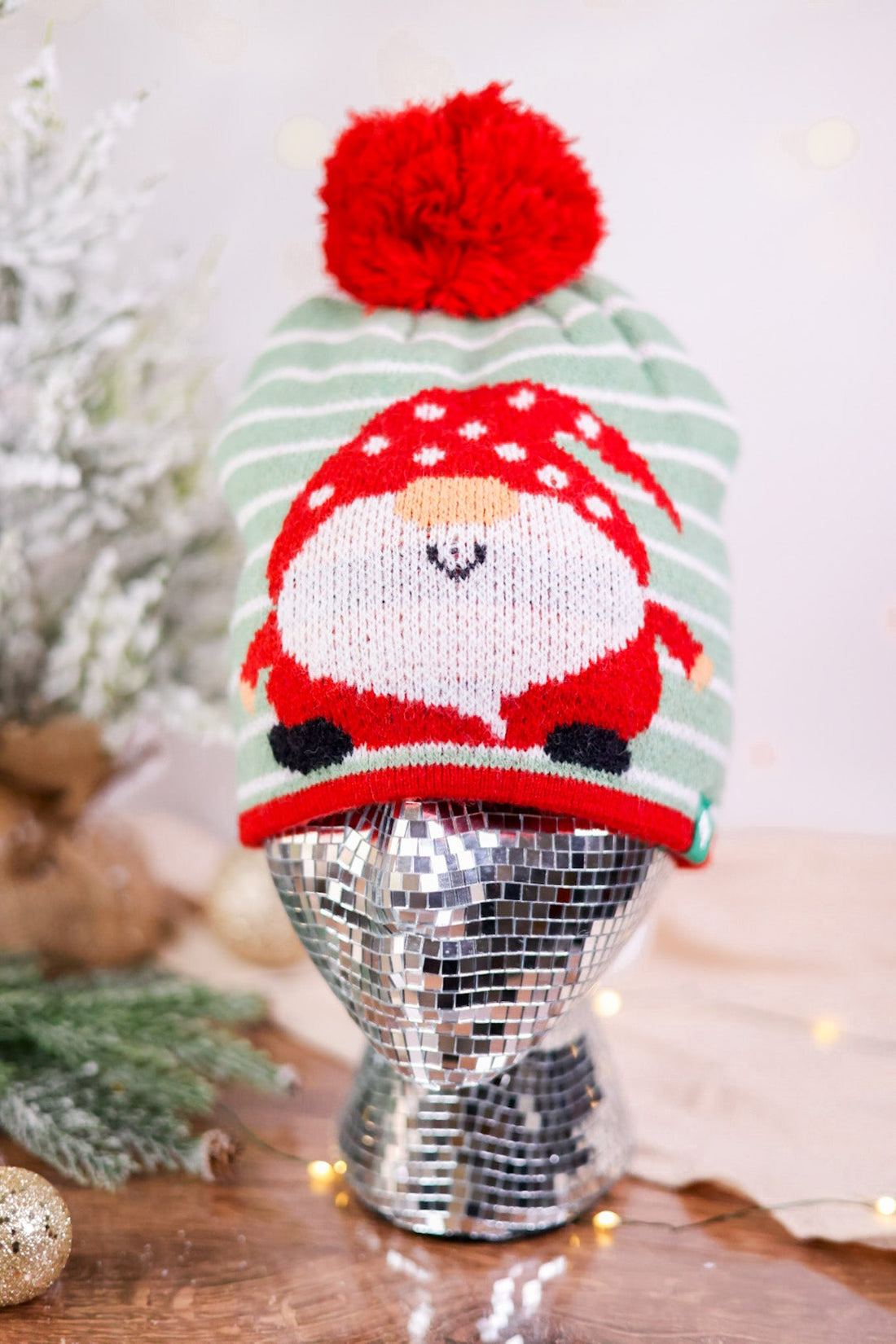 Christmas Gnome Knit Beanie - Whiskey Skies - COCO + CARMEN