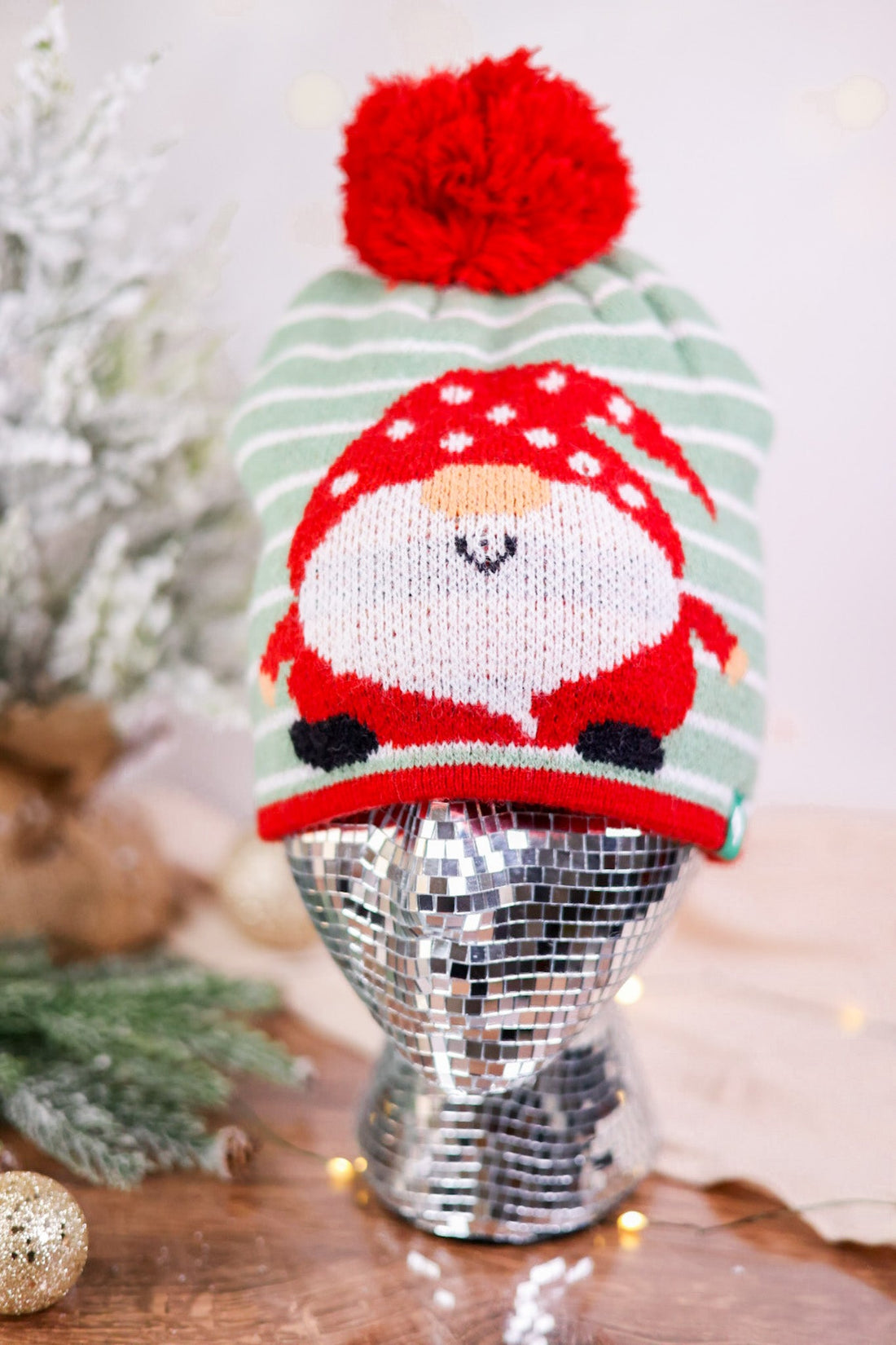 Christmas Gnome Knit Beanie - Whiskey Skies - COCO + CARMEN