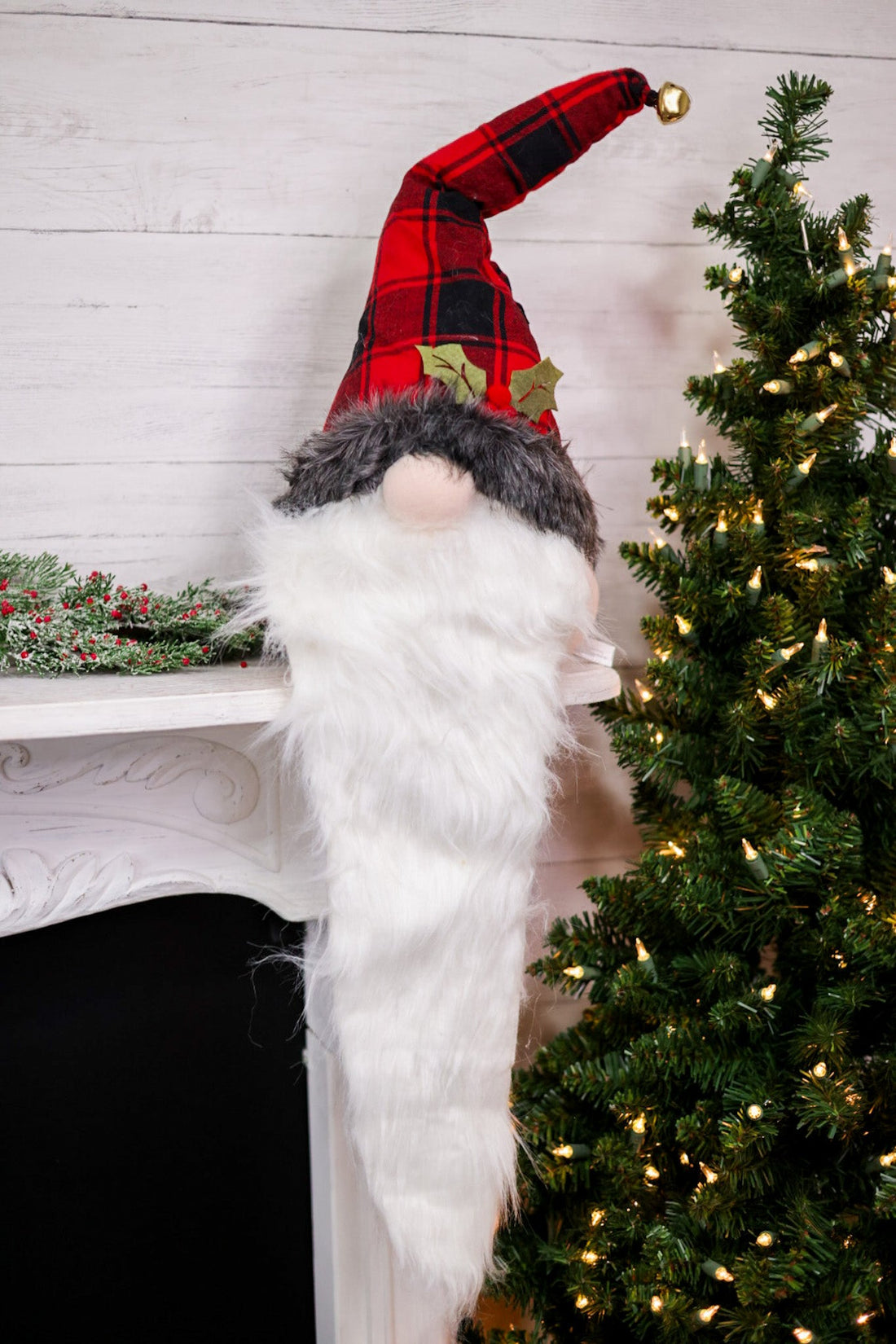 Christmas Gnome Sitters with Light Up Beards (2 Colors) - Whiskey Skies - HANNA'S HANDIWORKS