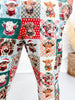Christmas Highland Cow Loungewear Pants - Whiskey Skies - BRIEF INSANITY