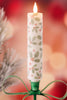 Christmas Holly 8" LED Taper Candle - Whiskey Skies - WT COLLECTION