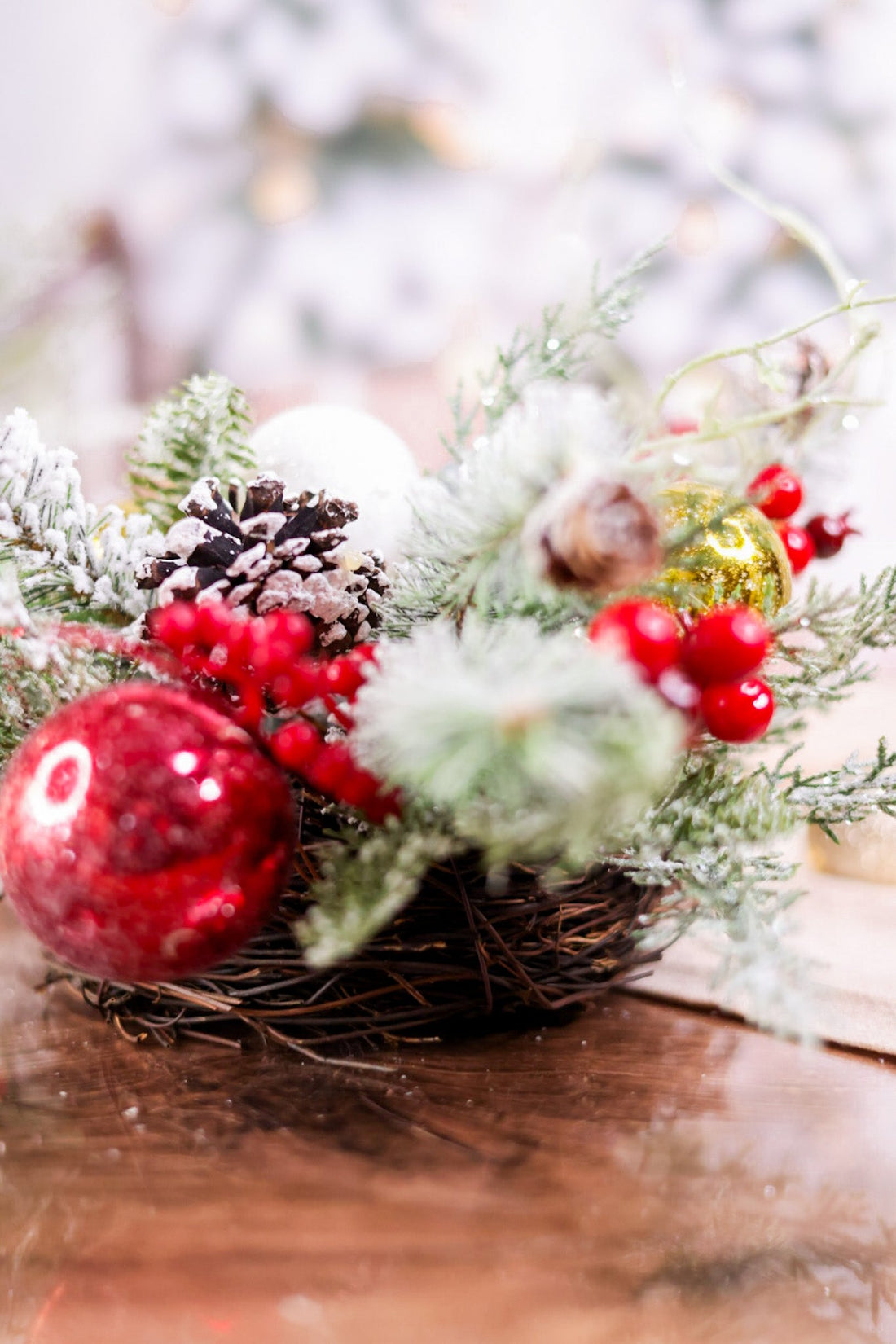 Christmas Ornament and Frosted Pine Orb - Whiskey Skies - SULLIVANS