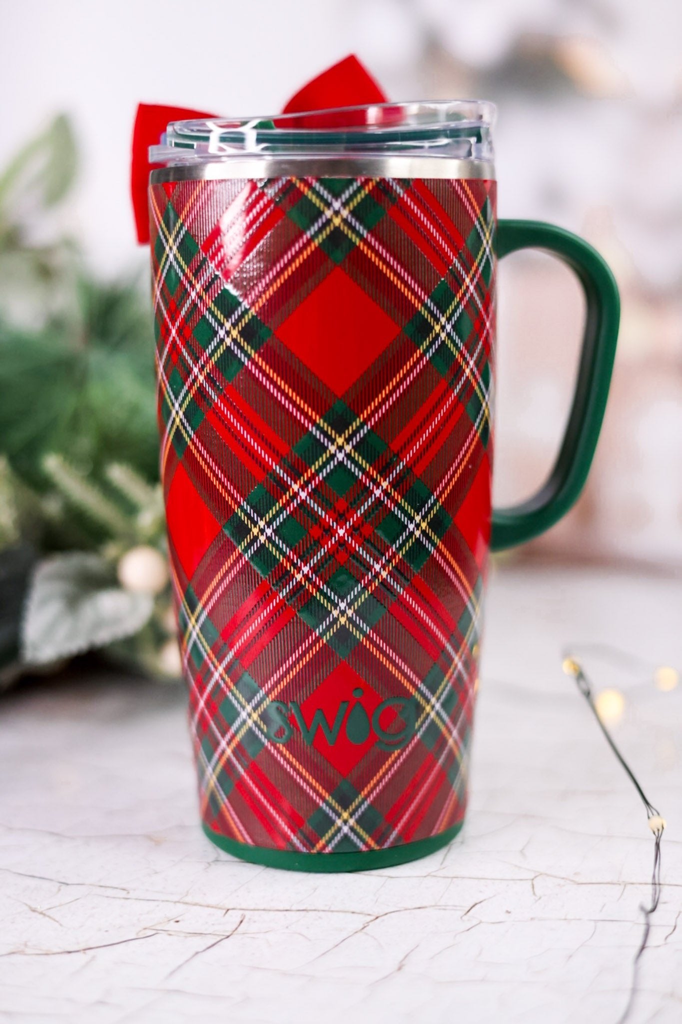 Christmas Plaid 22oz Travel Mug - Whiskey Skies - SWIG LIFE