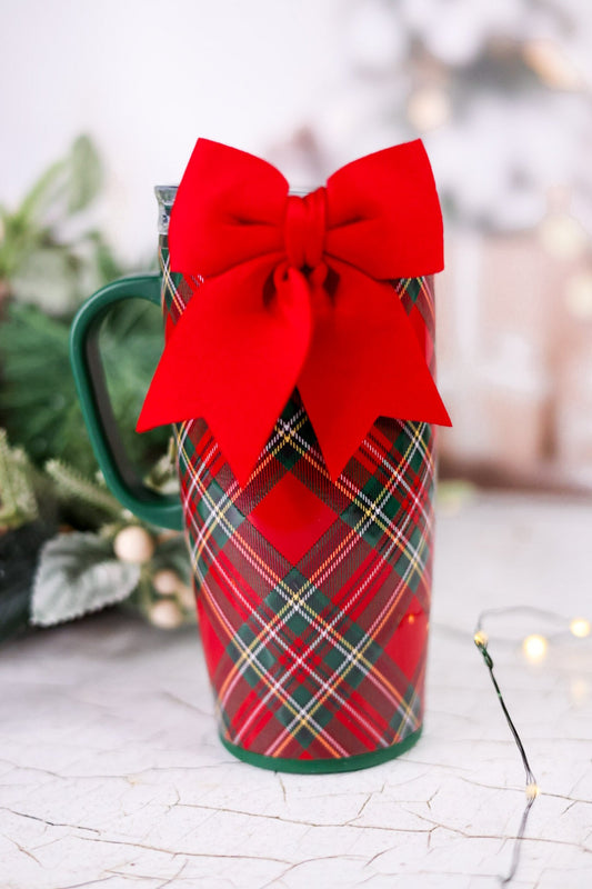 Christmas Plaid 22oz Travel Mug - Whiskey Skies - SWIG LIFE