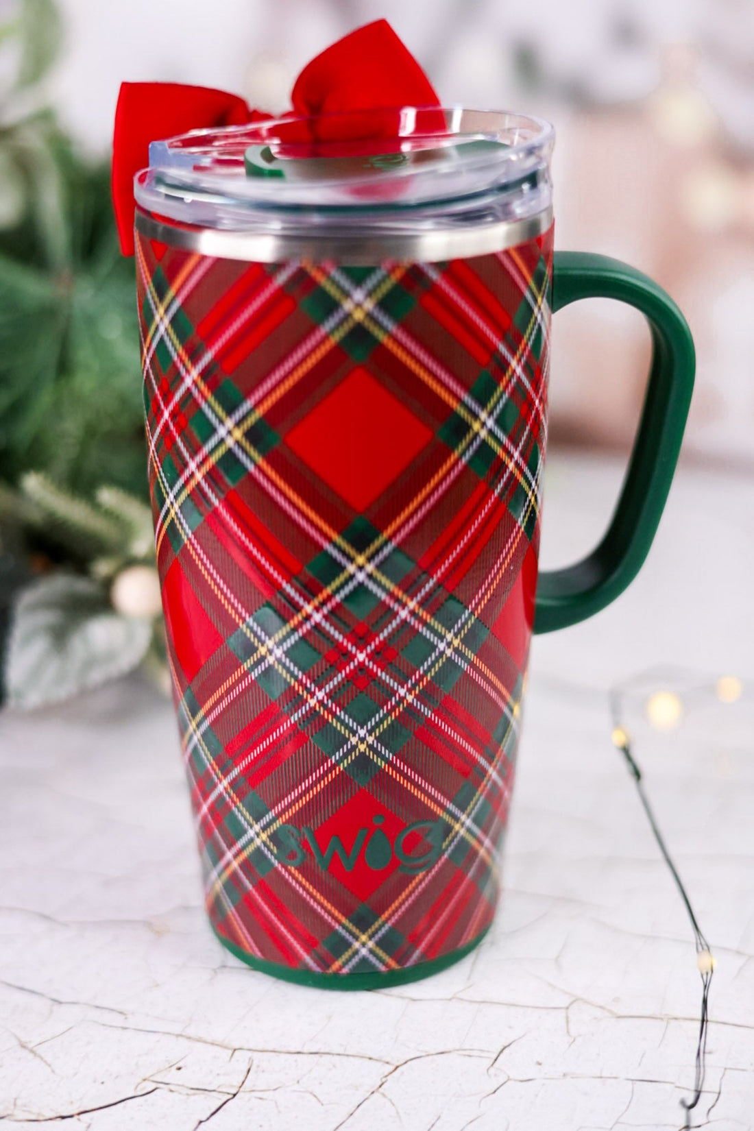 Christmas Plaid 22oz Travel Mug - Whiskey Skies - SWIG LIFE