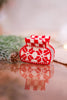 Christmas Sweater Red and White Beaded Hair Clips - Whiskey Skies - INK+ALLOY