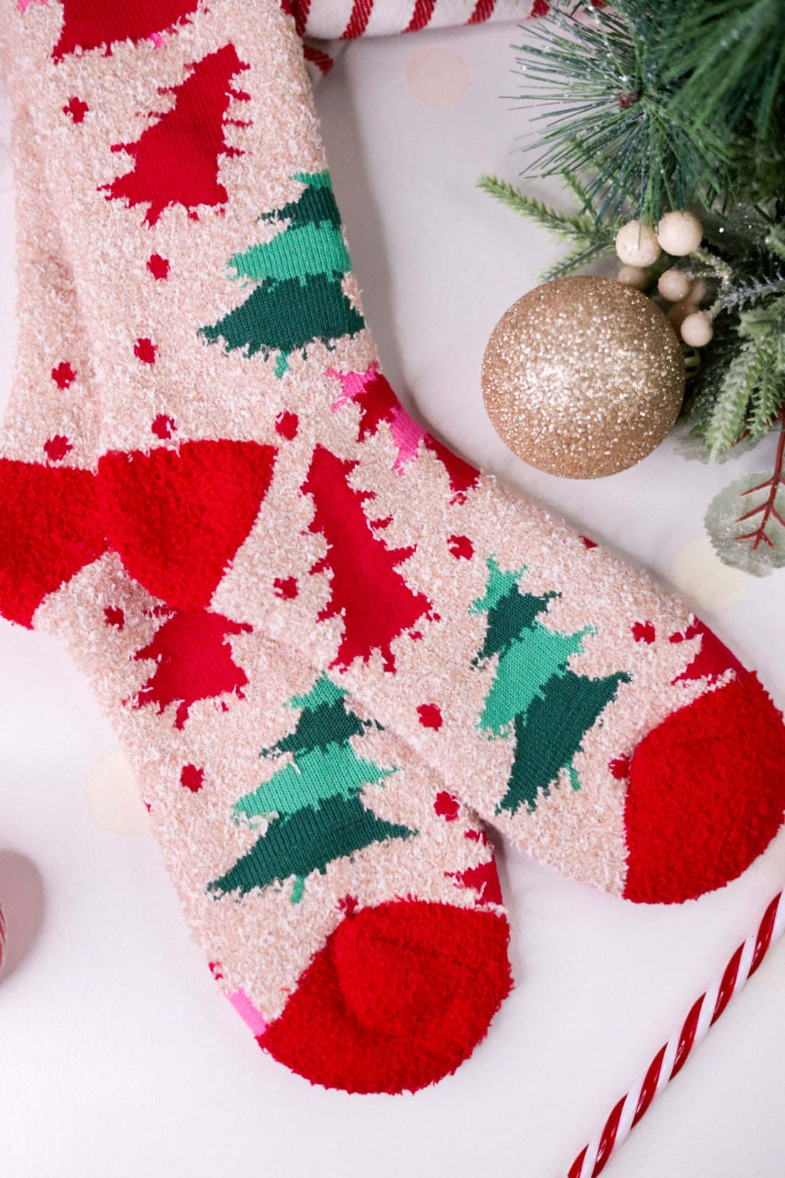 Christmas Trees Women's Crew Socks - Whiskey Skies - CRESCENT SOCK COMPANY