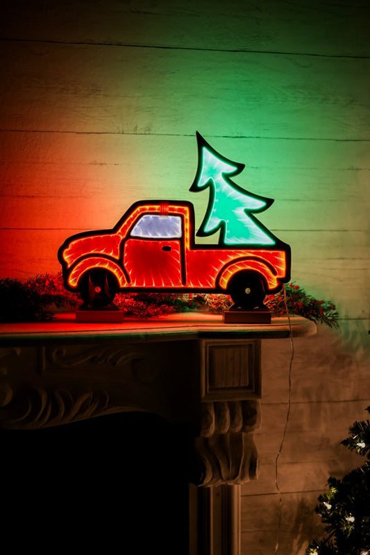 Christmas Truck and Tree Infinity Light - Whiskey Skies - MELROSE INTL