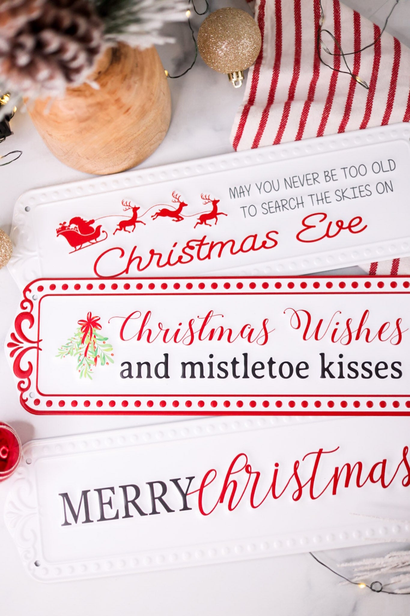 Christmas Wishes Metal Sign (3 Styles) - Whiskey Skies - HANNA'S HANDIWORKS