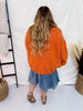 Chunky Sweater Cardigan Coat with Denim Collar and Pockets - Whiskey Skies - DAVI & DANI
